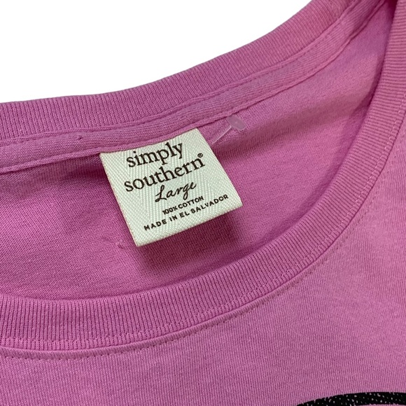 Simply Southern Smiley Face Crop Top Shirt - Picture 4 of 6